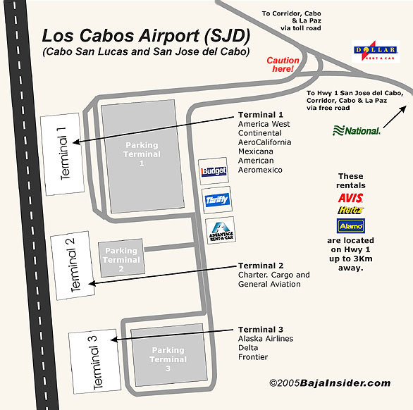 SJD Los Cabos Airport Terminal Map